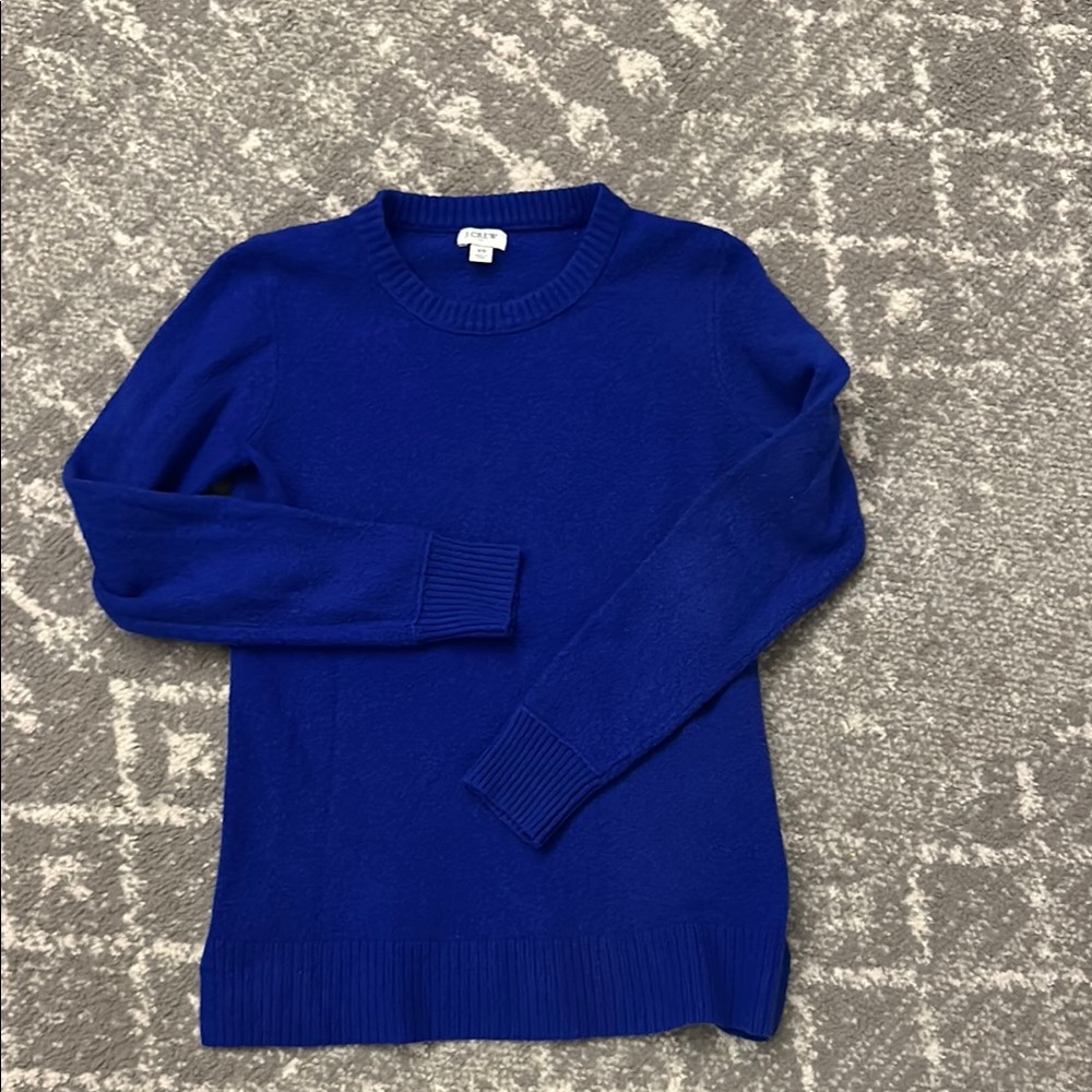 J. Crew cobalt blue Reimagined crew neck sweater - Picture 3 of 12
